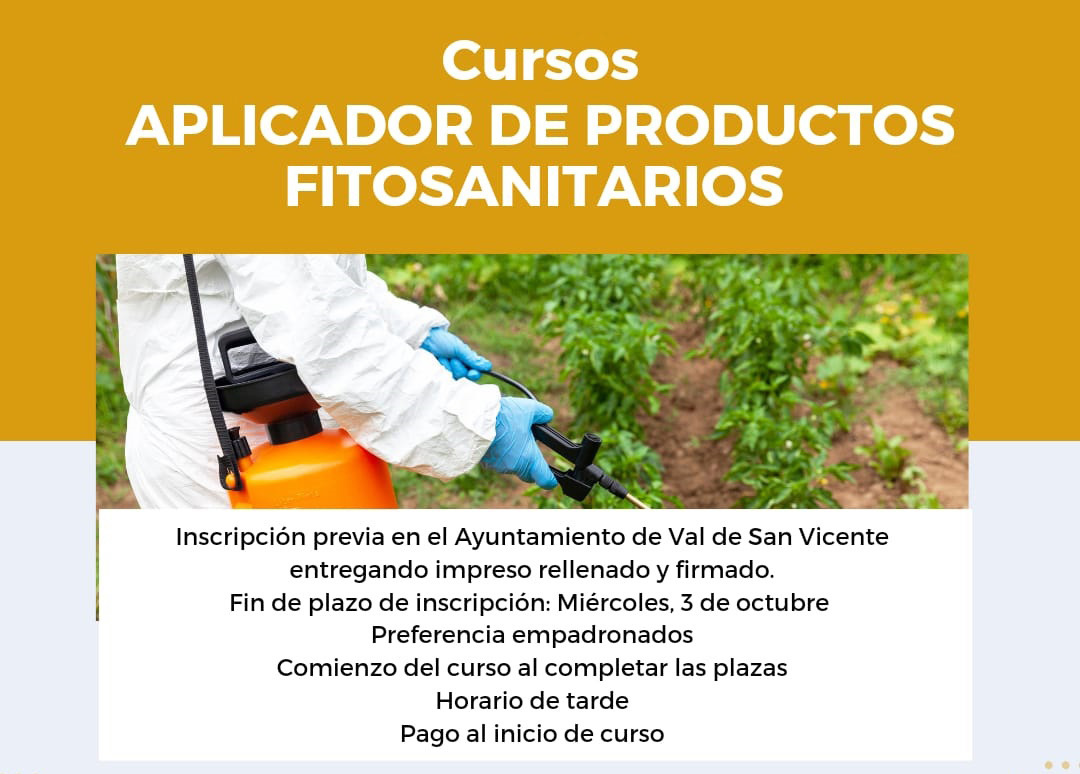 Curso de aplicador de productos Fitosanitarios